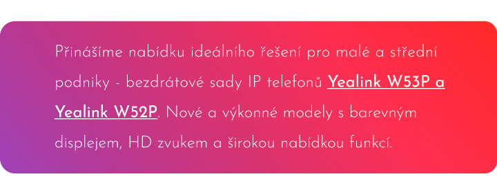 VoIP telefony Yealink