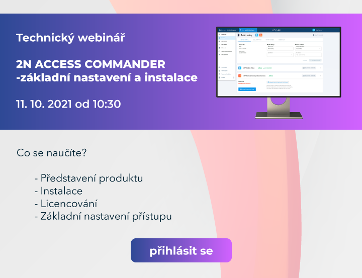 webinář onine školení 2N access commander základní nastavení