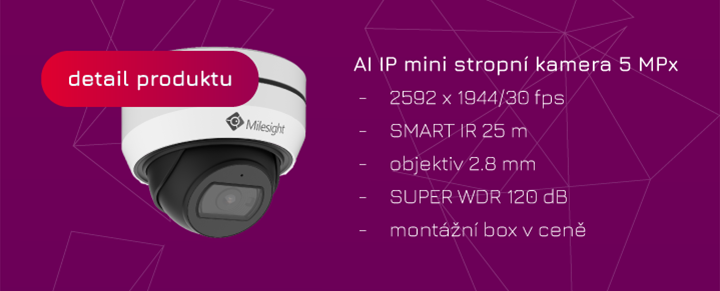 mini IP kamera s umělou inteligencí Eurosat CS Milesight