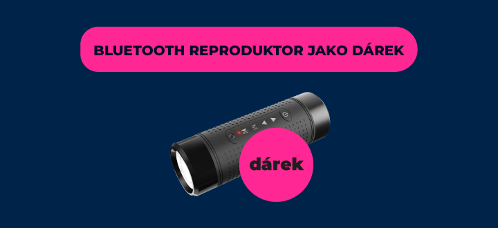 dárek zdarma za účast na školení bluetooth reprák se svítilnou