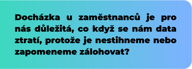 maximální zabezpečení elektronické docházky bez ztráty dat