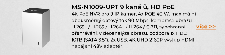 PoE NVR rekorder Milesight eshop Eurosat ceska republika sprava videa videosystem CCTV kamerovy system