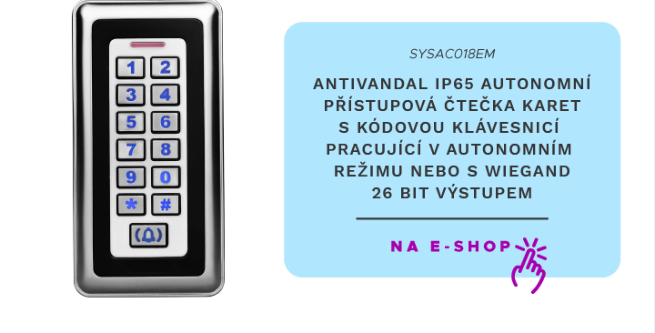 SYSDO přístupové ústředny a čtečky pro wiegand vtup i výstup docházkový systém zdarma