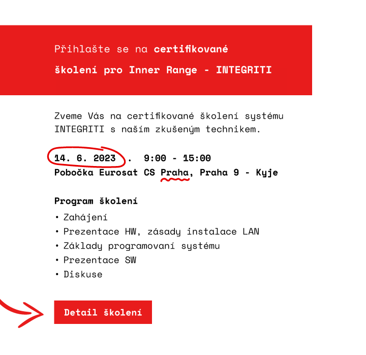 certifikovane skoleni Eurosat integriti inner range