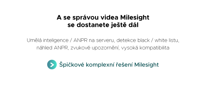 dopravní kamery s řešením přístupu na parkoviště a do objektů s umělou inteligencí, rozpoznávání RZ SPZ, AI kamery Milesight Eurosat CS