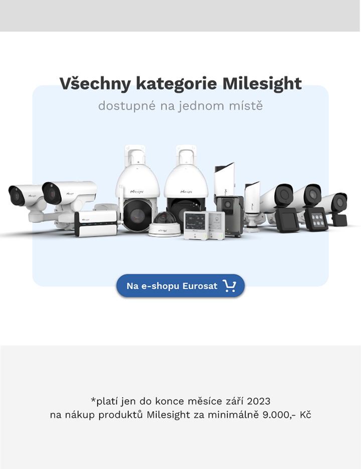 kategorie CCTV IoT Milesight na e-shopu Eurosat CS koupit IP kamery senzory AI analyza