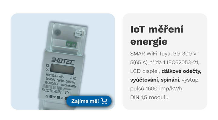 IoT senzor pro vzdálený odečet a měření a kontrolu energie