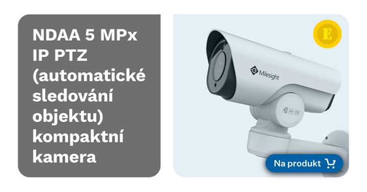 NDAA IP CCTV kamera PTZ automatické sledování objektu