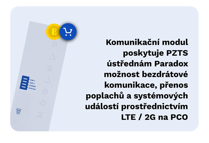 komunikační modul PARADOX přenos poplachů