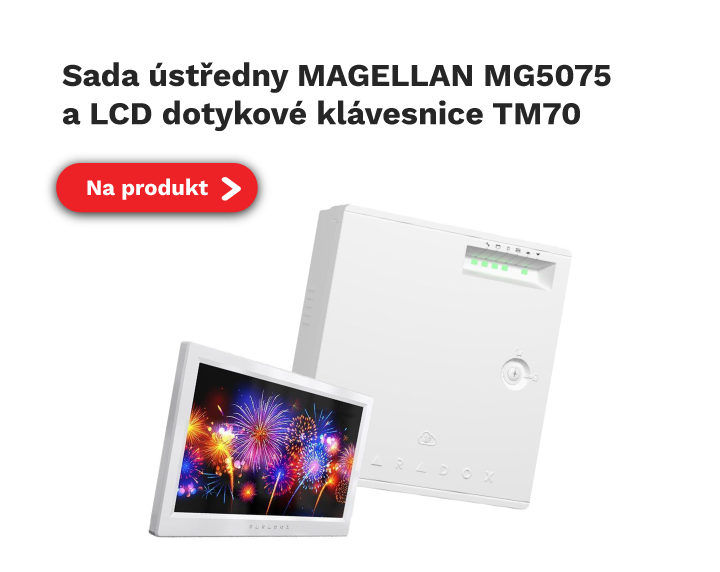 výhodná sada PARADOX ústředna s dotykovou klávesnicí